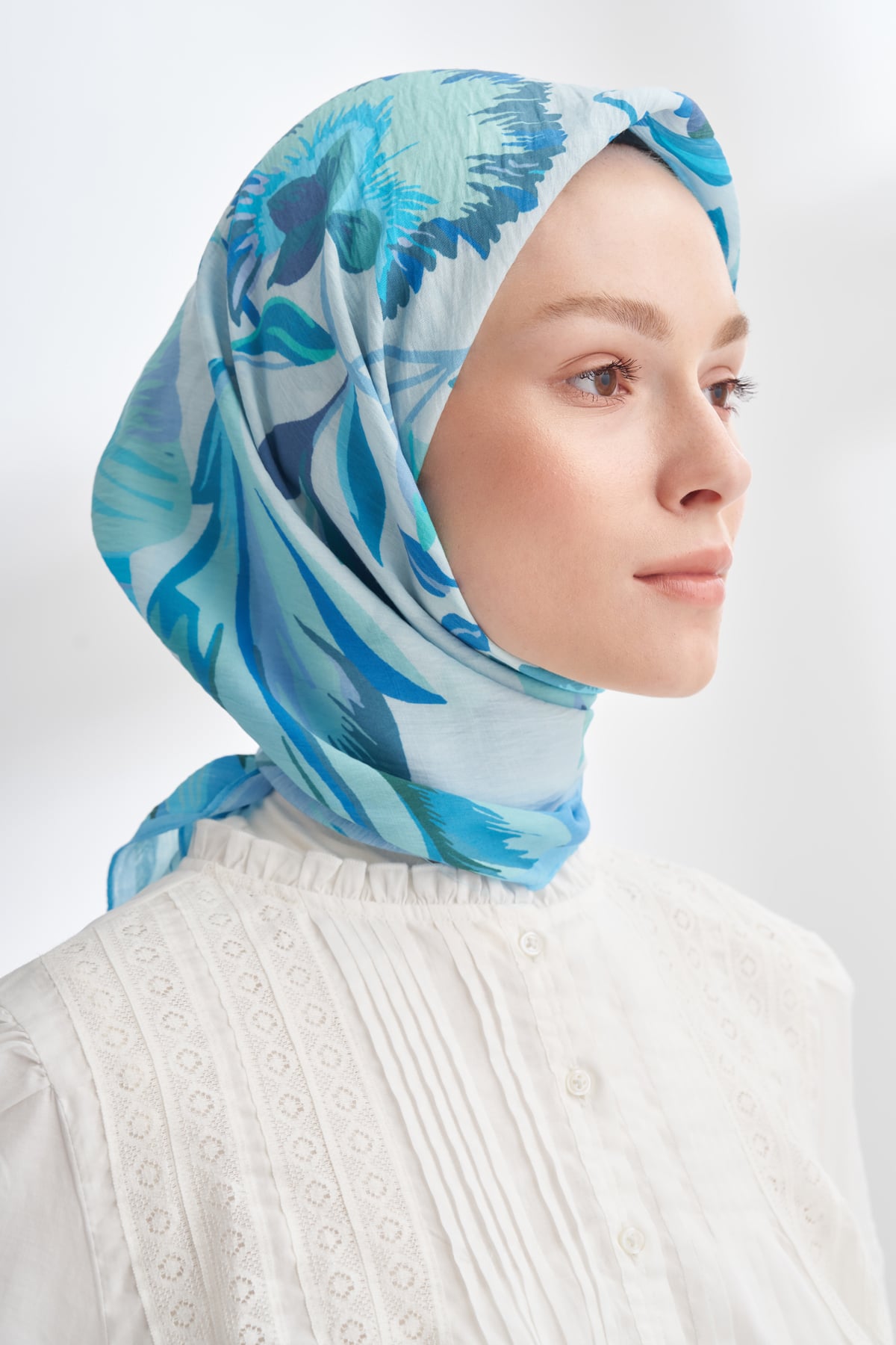 ROSELLE DESEN THE TENCEL EDIT EŞARP  - TIFFANY BLUE