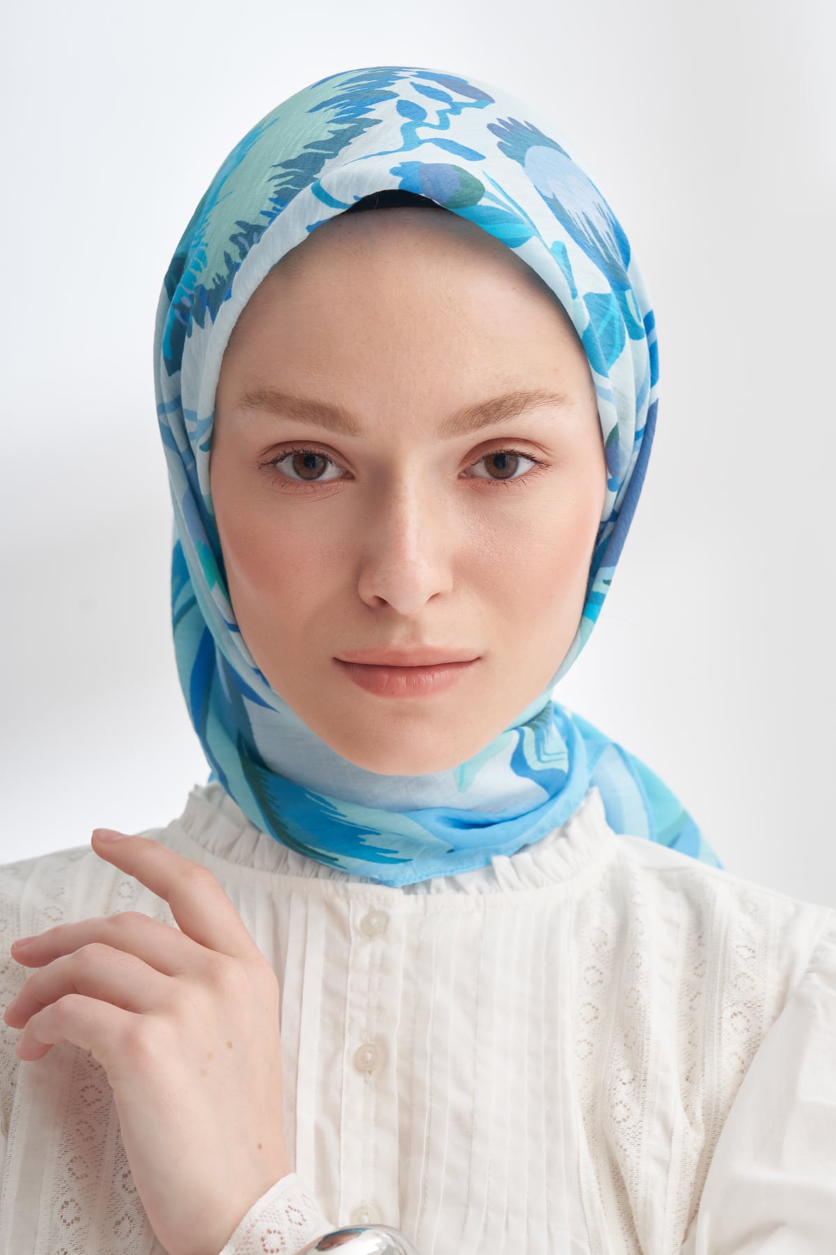 ROSELLE DESEN THE TENCEL EDIT EŞARP  - TIFFANY BLUE