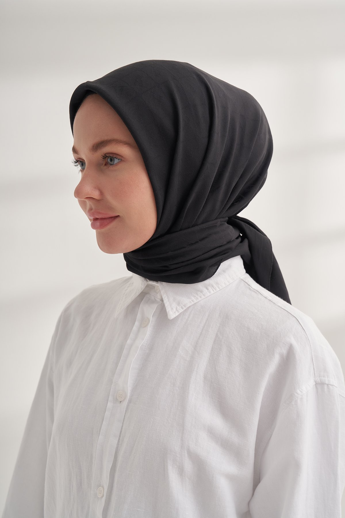SEHER A DESEN EŞARP - SİYAH