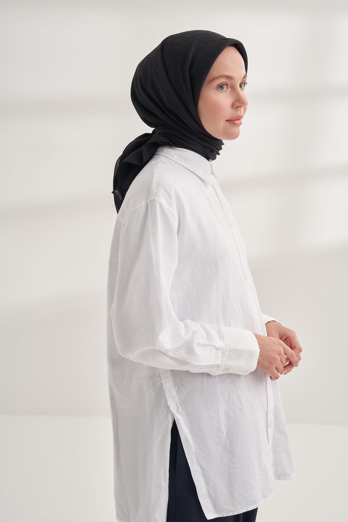 SEHER A DESEN EŞARP - SİYAH