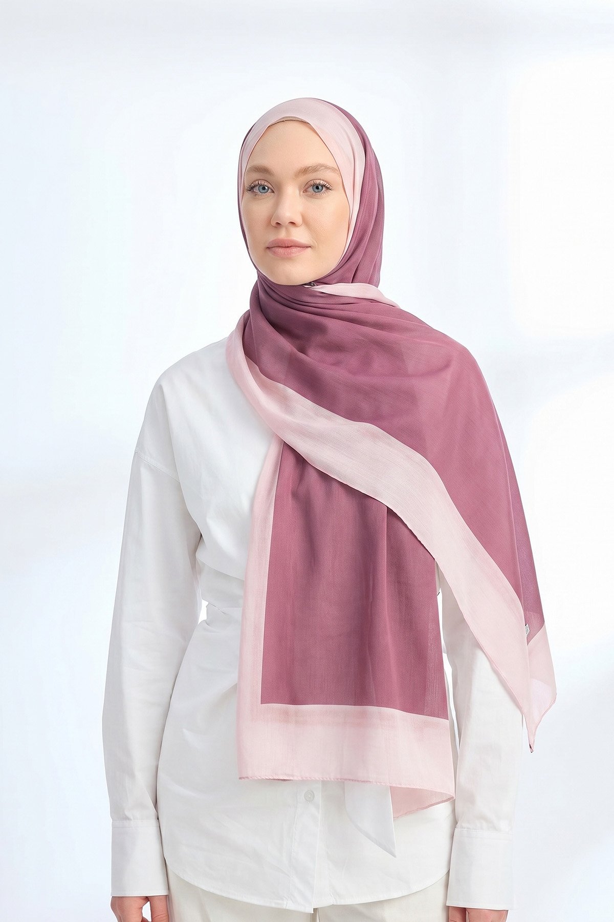 SOFT BLUSH FLOŞ VİSKON ŞAL - GÜL KURUSU