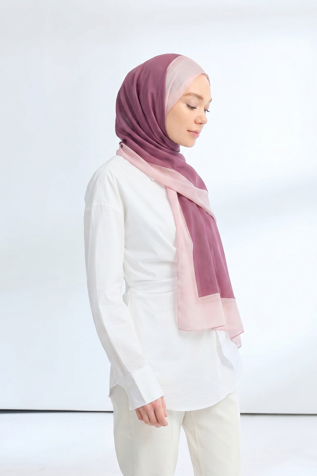 SOFT BLUSH FLOŞ VİSKON ŞAL - GÜL KURUSU