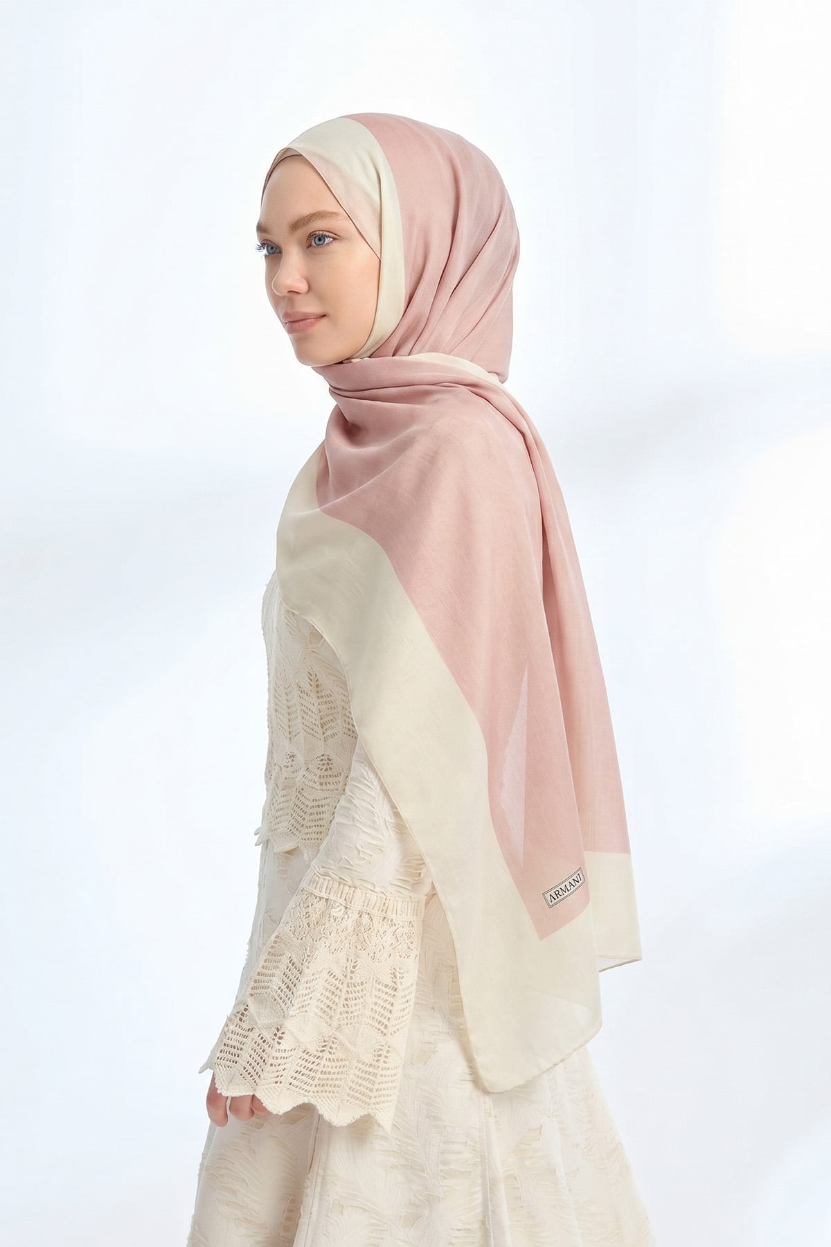 SOFT BLUSH FLOŞ VİSKON ŞAL - PUDRA