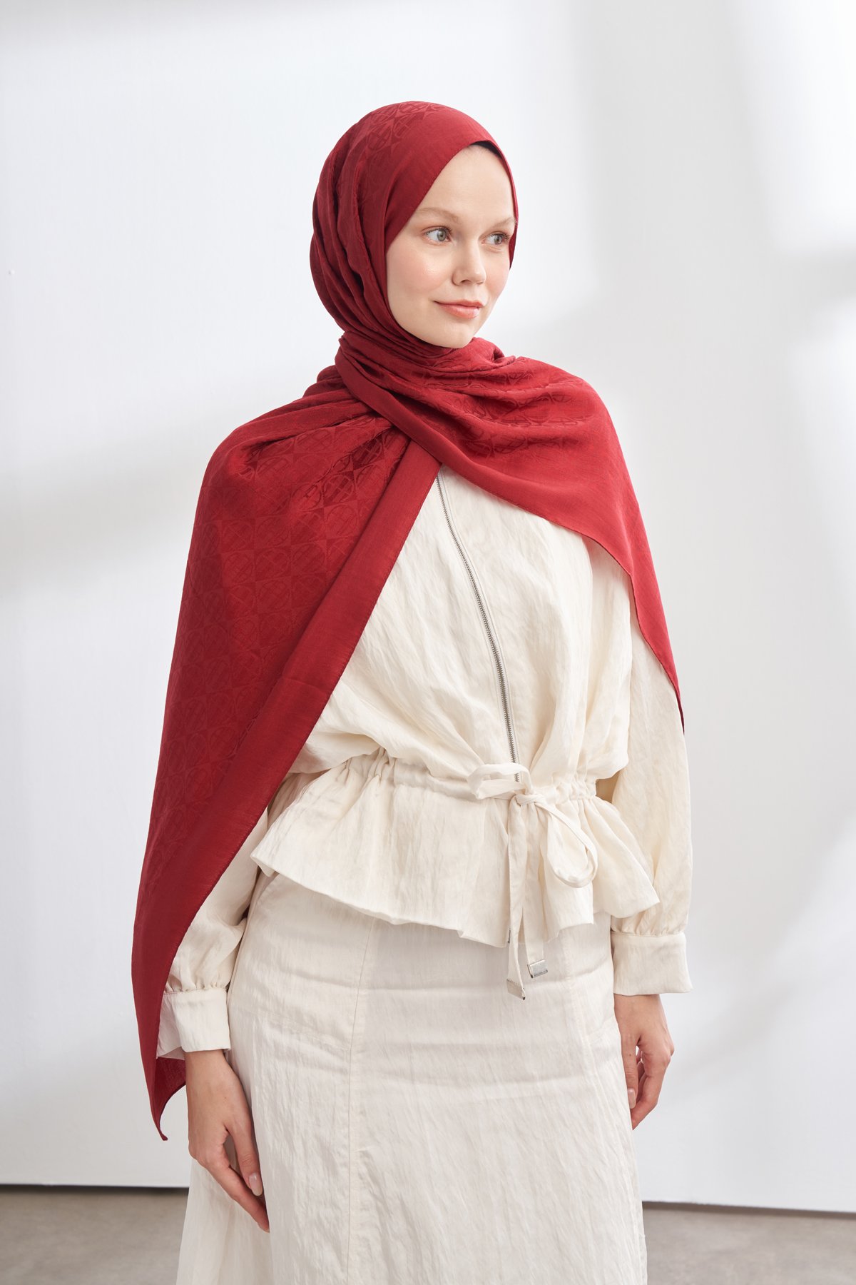 SOLEA JAKAR ICON DESEN ŞAL - BORDO