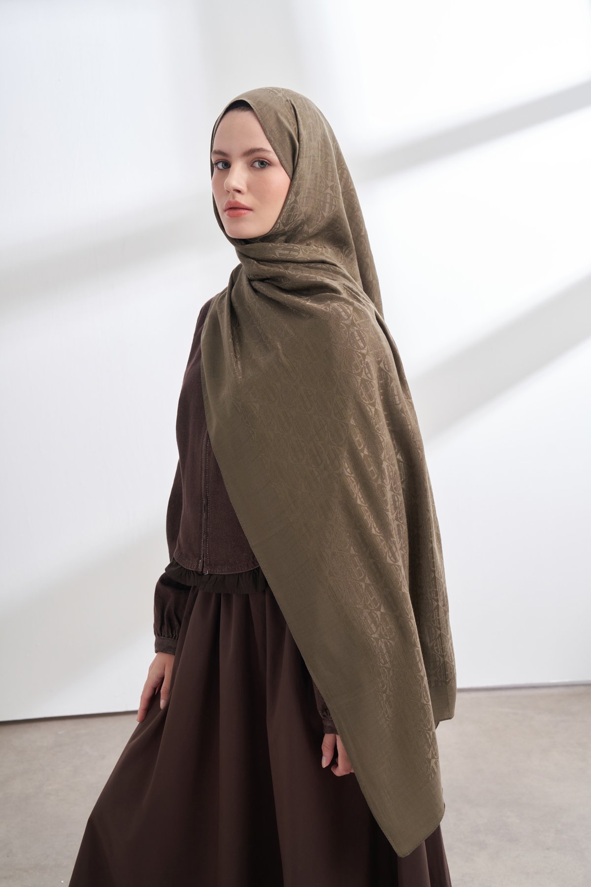 SOLEA JAKAR ICON DESEN ŞAL - HAKİ