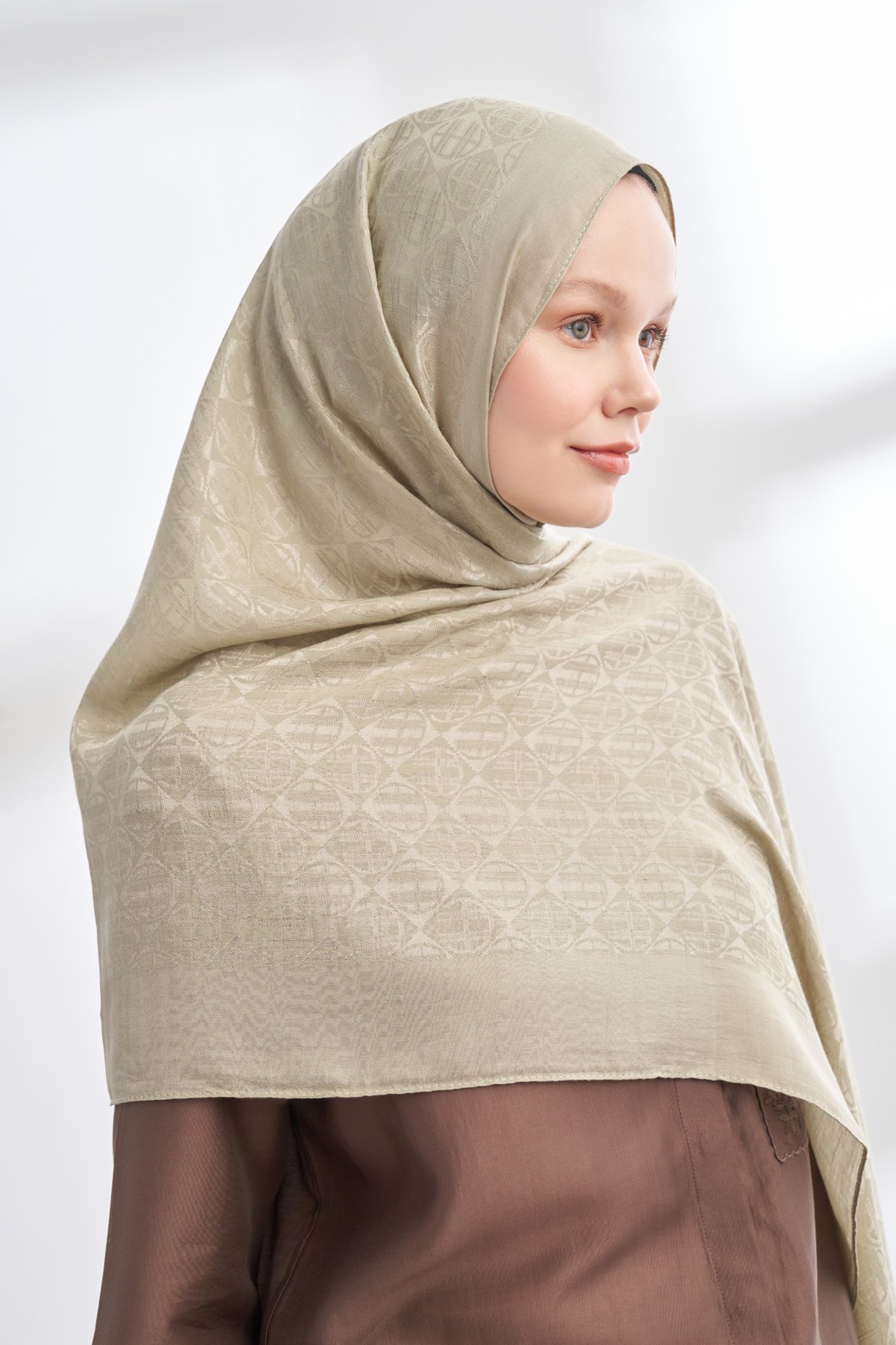 SOLEA JAKAR ICON DESEN ŞAL - KETEN YEŞİLİ