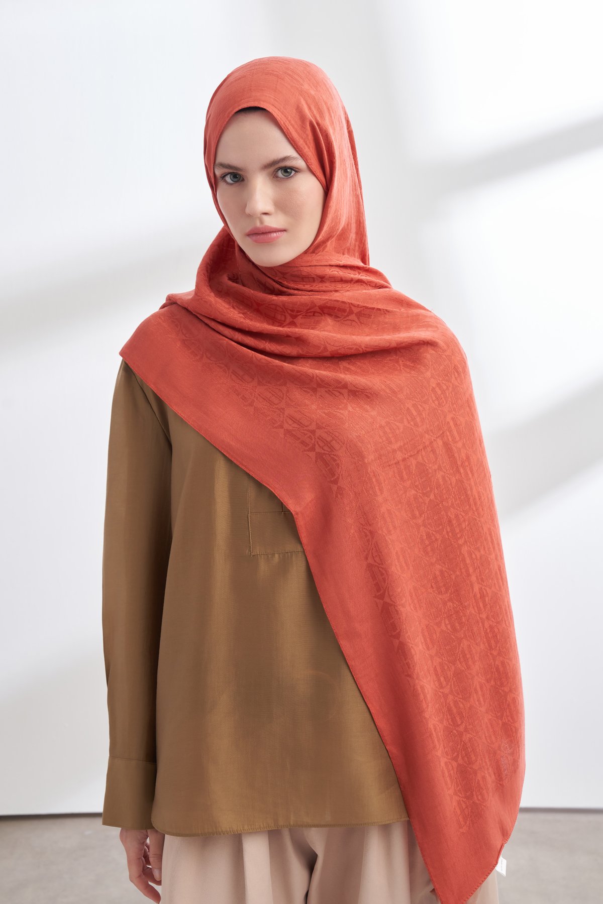 SOLEA JAKAR ICON DESEN ŞAL - KİREMİT
