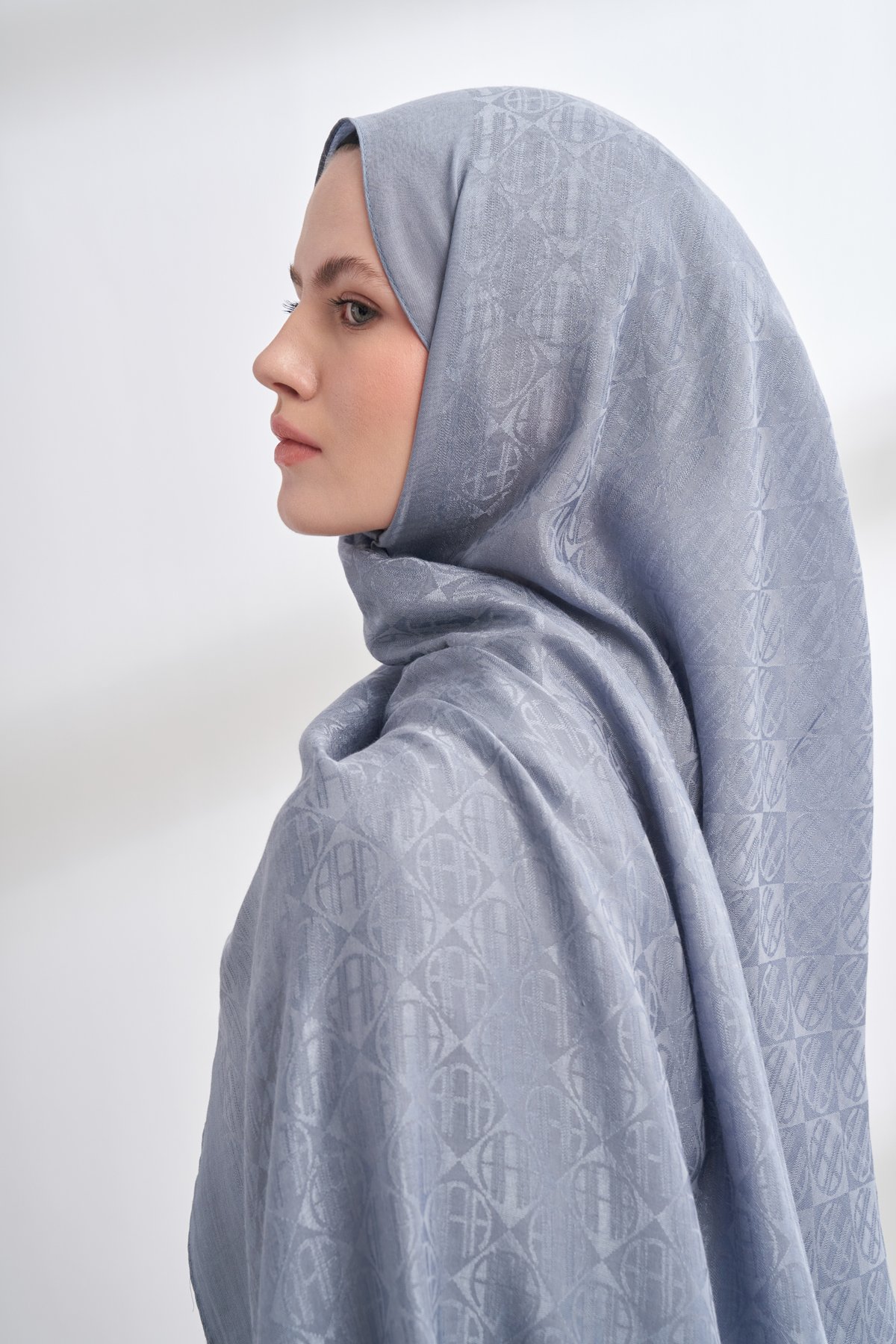 SOLEA JAKAR ICON DESEN ŞAL - KOT MAVİSİ