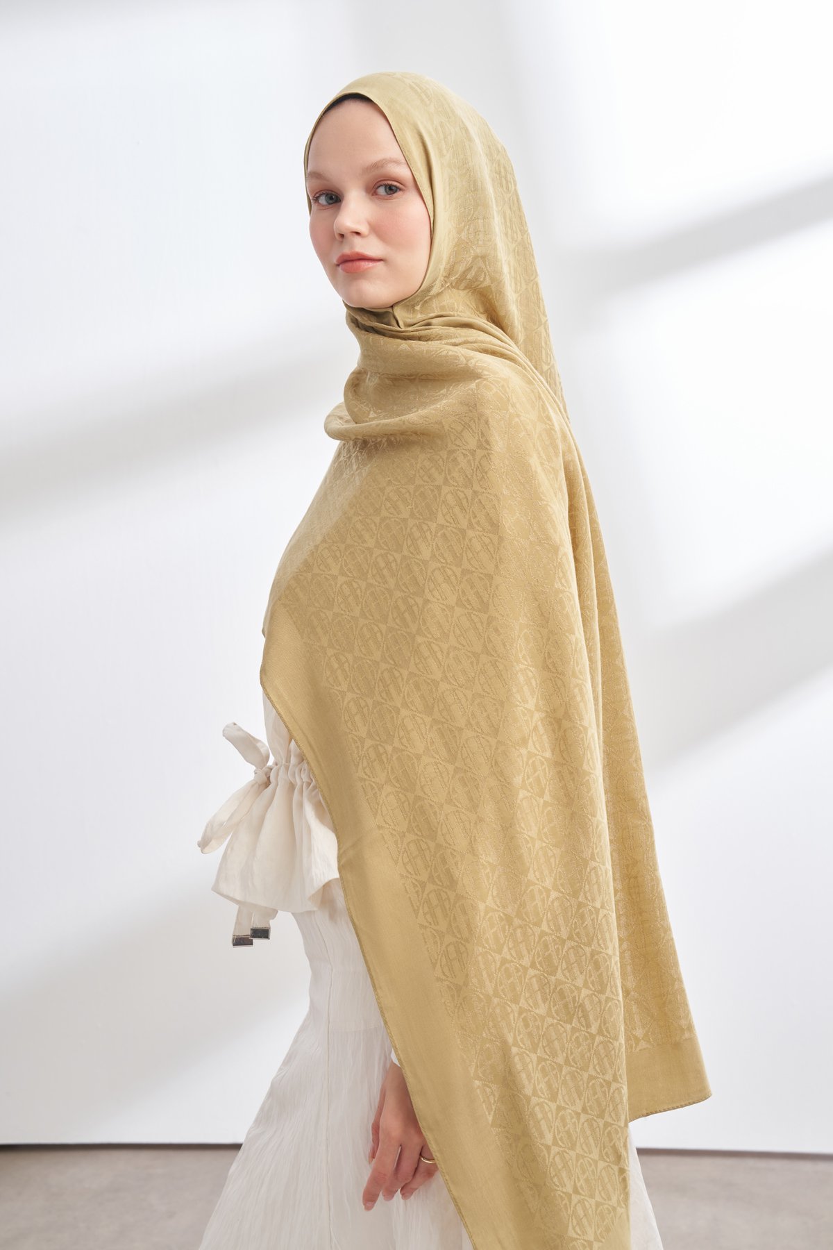 SOLEA JAKAR ICON DESEN ŞAL - OLIVE