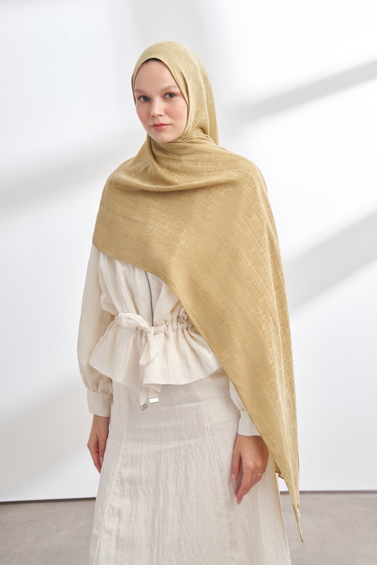 SOLEA JAKAR ICON DESEN ŞAL - OLIVE