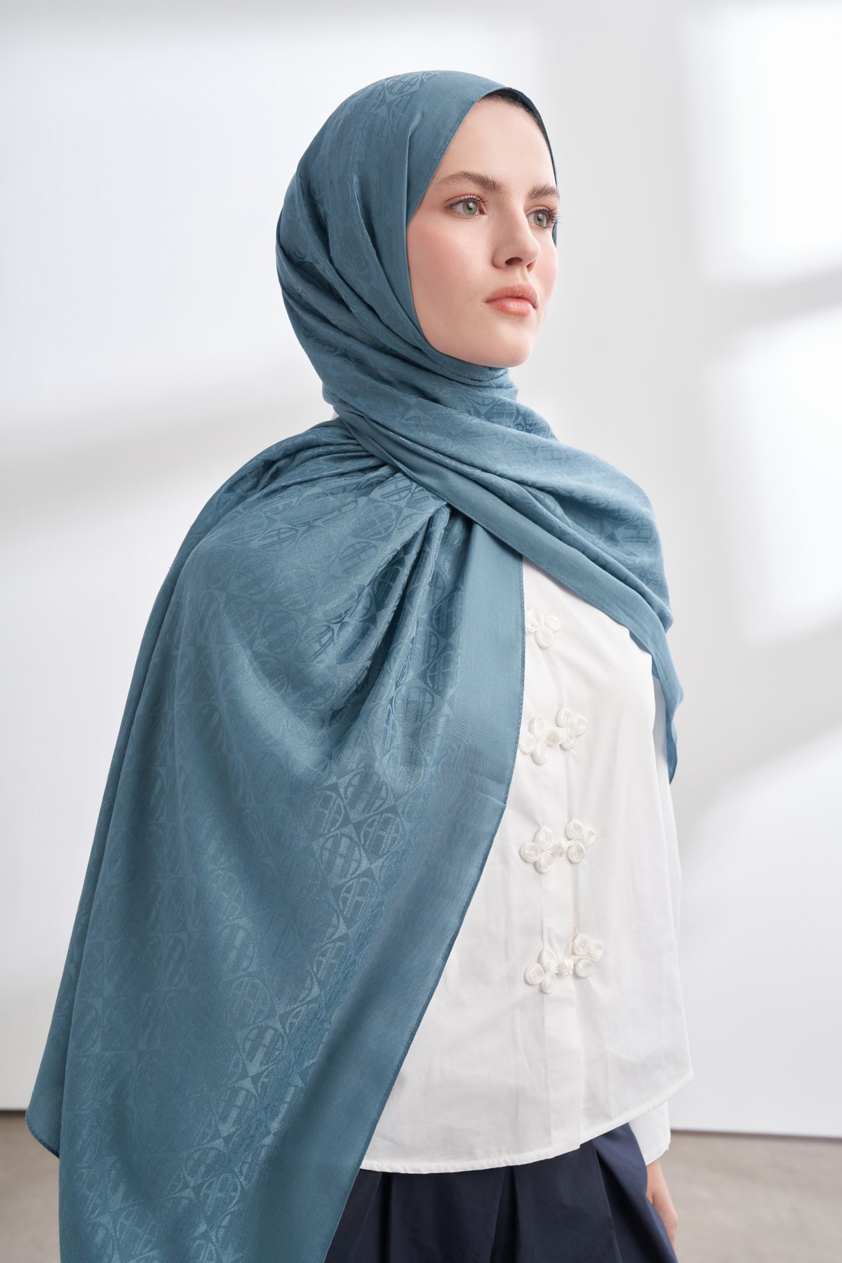 SOLEA JAKAR ICON DESEN ŞAL - PETROL