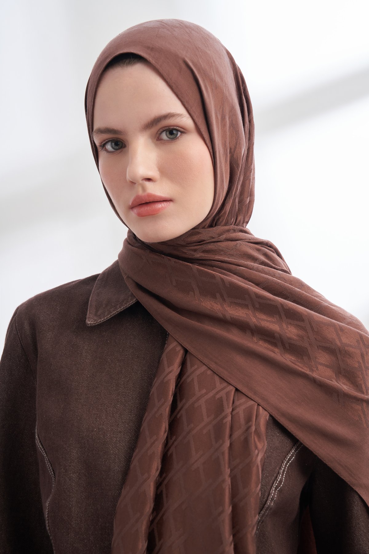 SOLEA JAKAR NORA DESEN ŞAL - ACI KAHVE