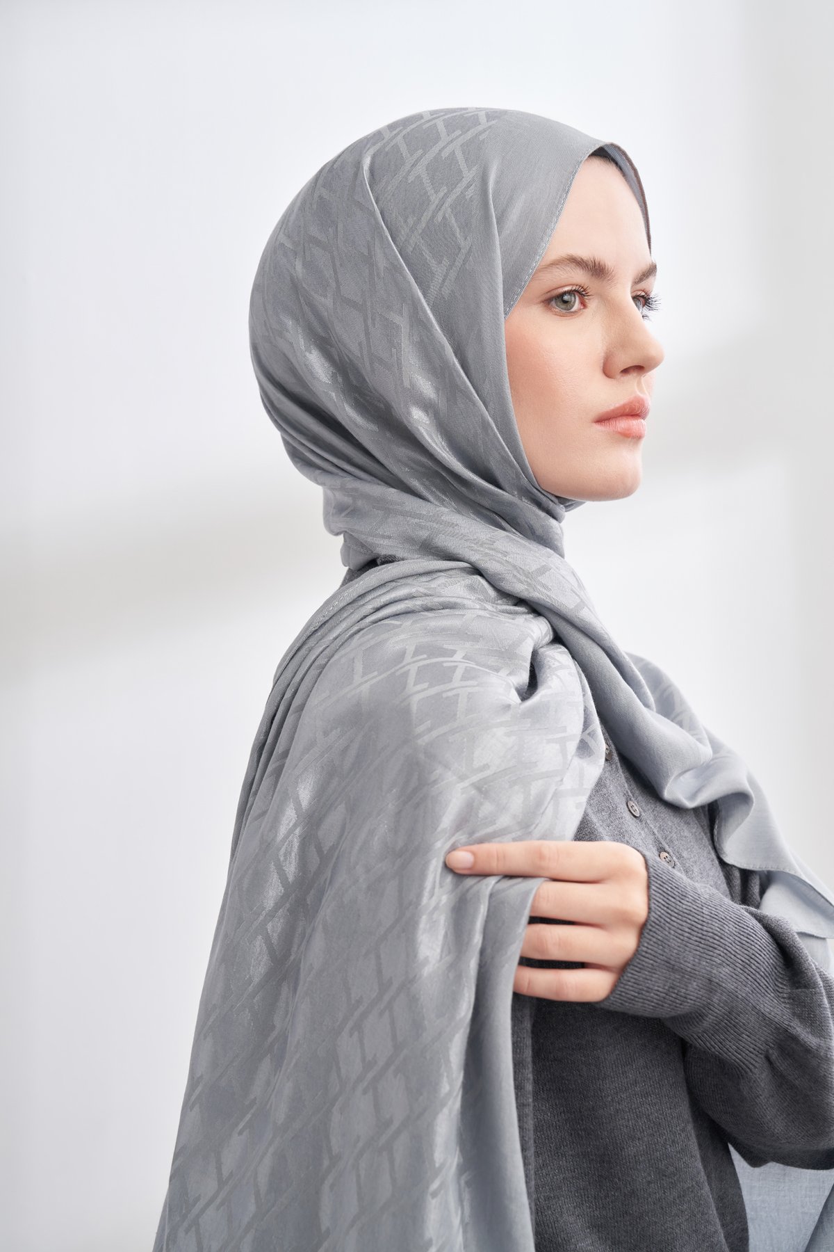 SOLEA JAKAR NORA DESEN ŞAL - GRİ
