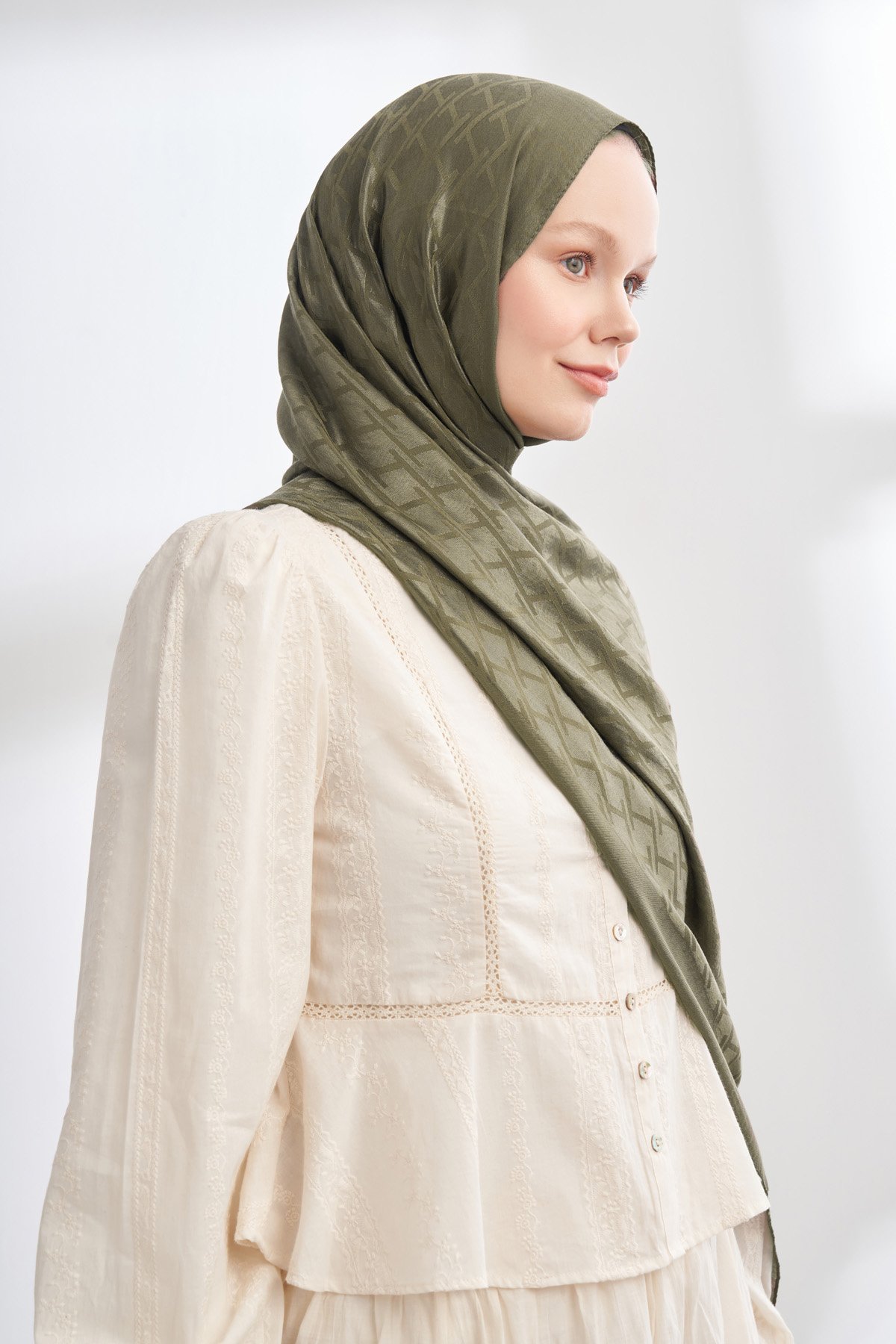 SOLEA JAKAR NORA DESEN ŞAL - HAKİ