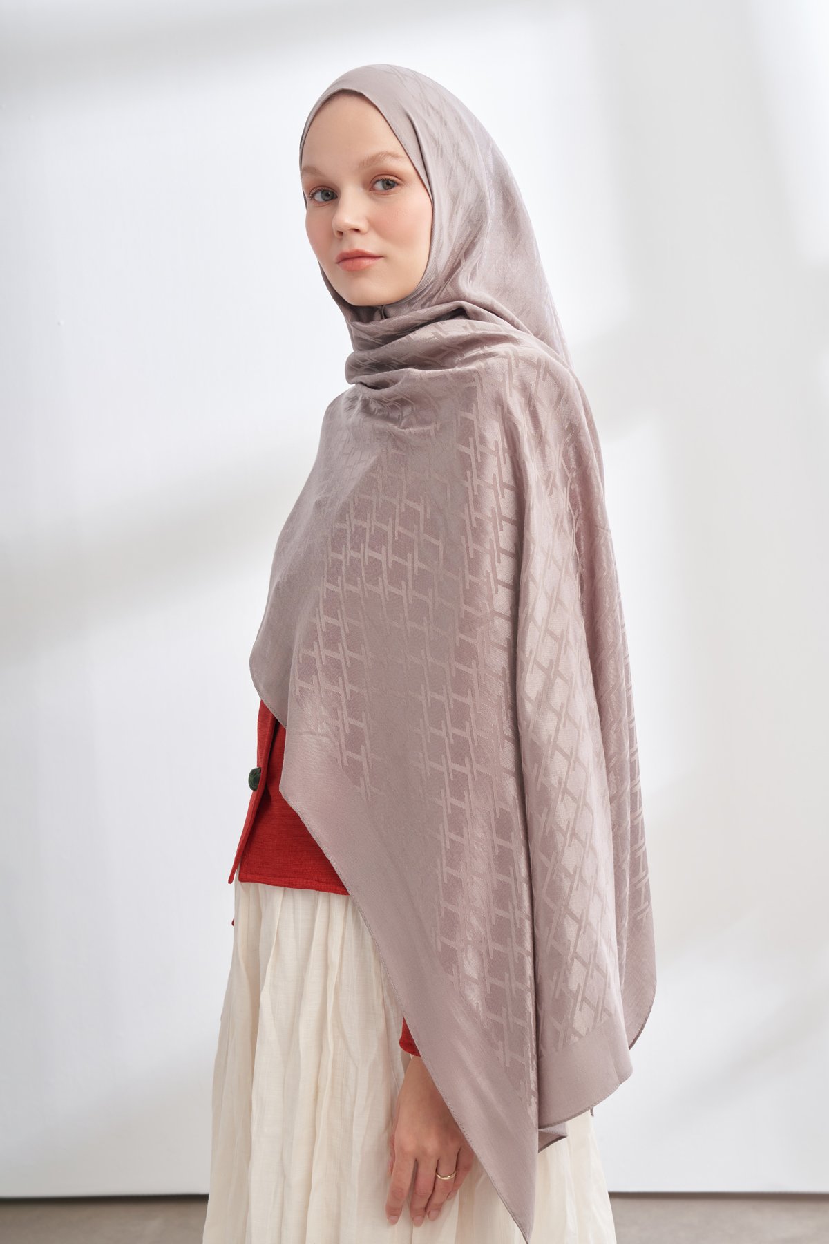 SOLEA JAKAR NORA DESEN ŞAL - KÜL