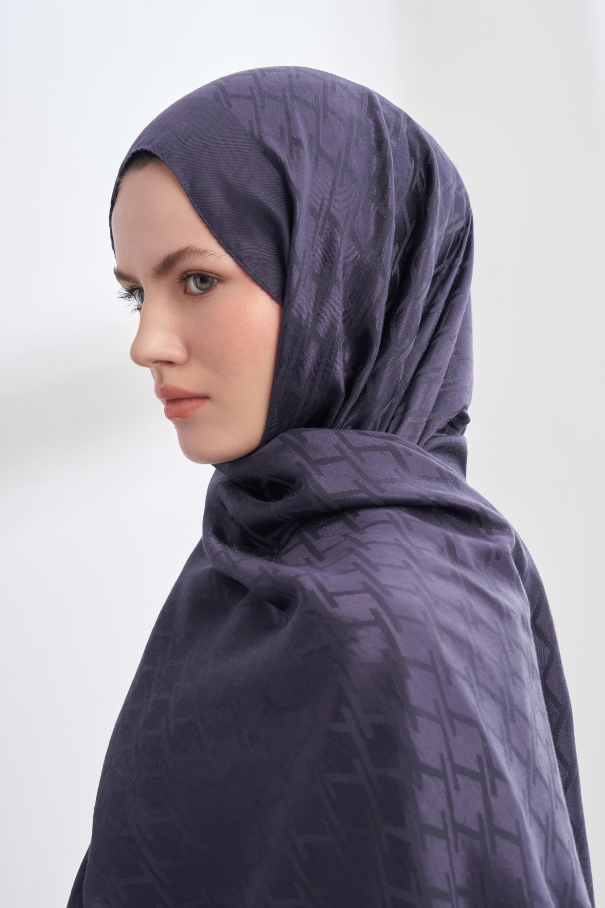 SOLEA JAKAR NORA DESEN ŞAL - LACİVERT