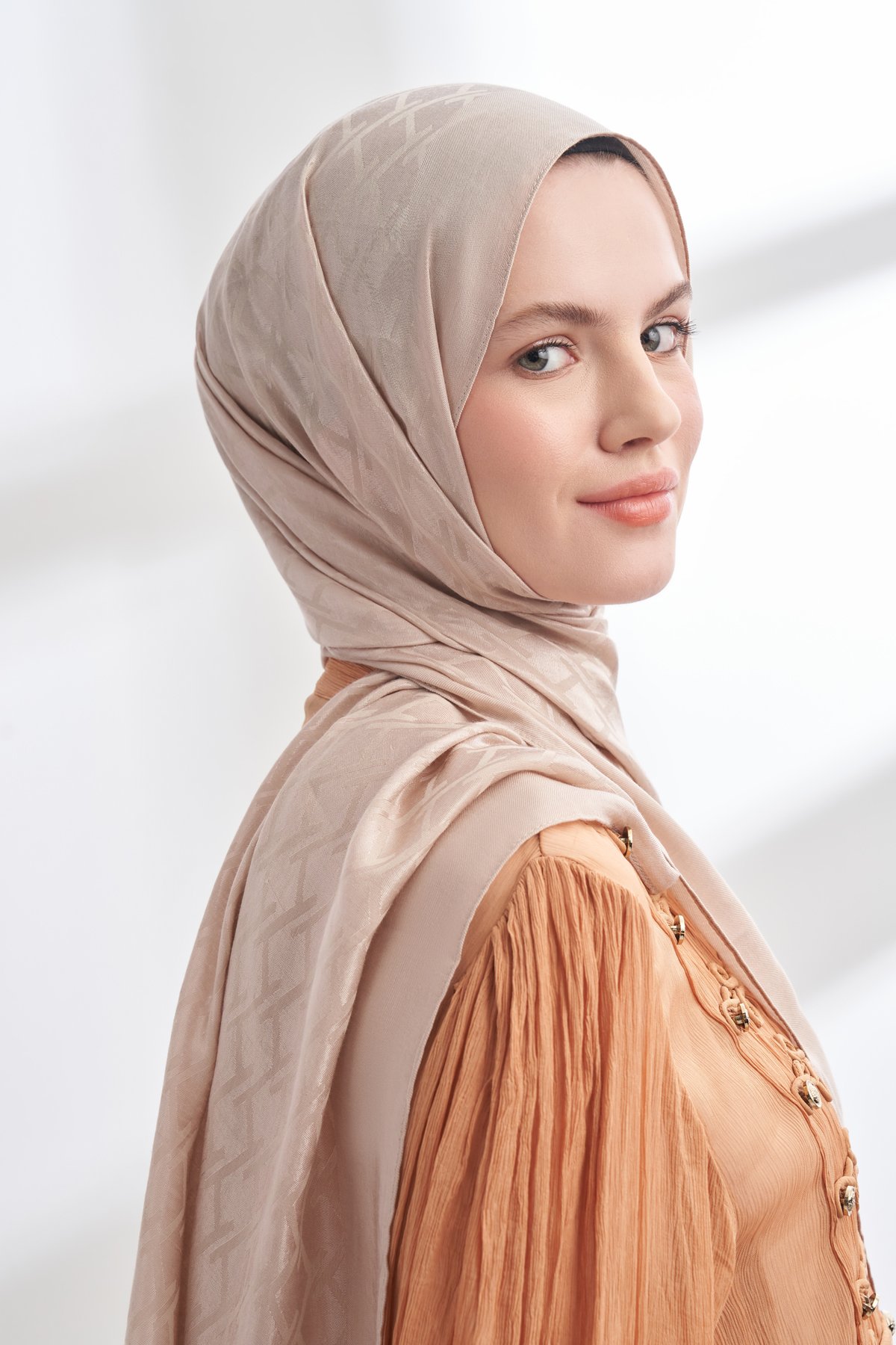 SOLEA JAKAR NORA DESEN ŞAL - NUDE