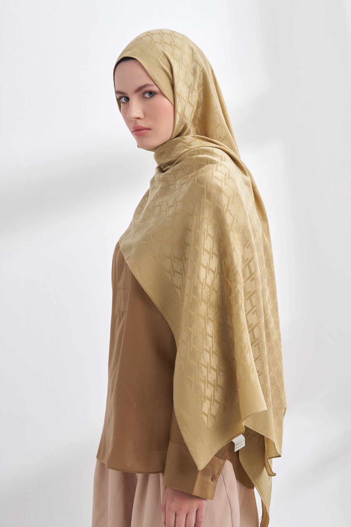 SOLEA JAKAR NORA DESEN ŞAL - OLIVE
