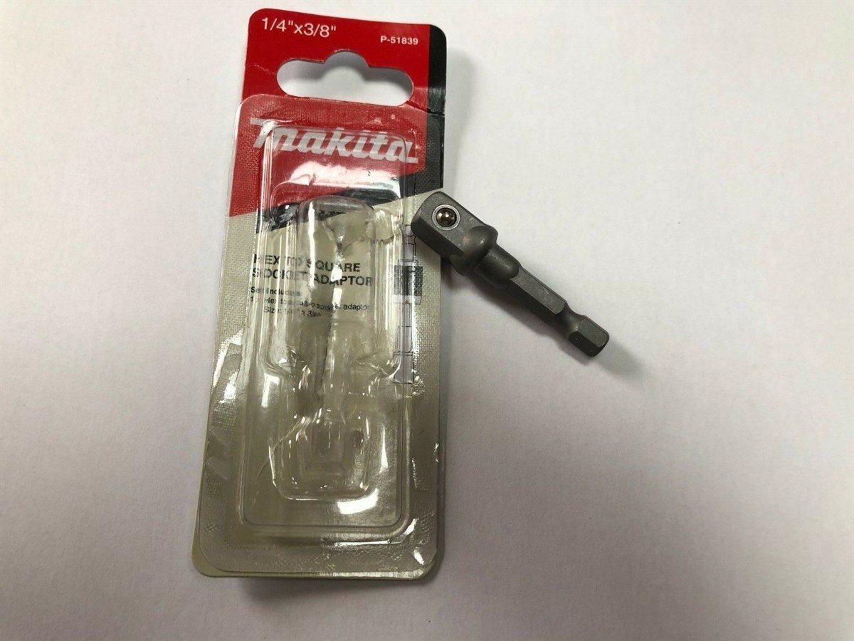 AdaptörMakita Uç Adaptör Matkap 1/4-3/8 HEX to Square