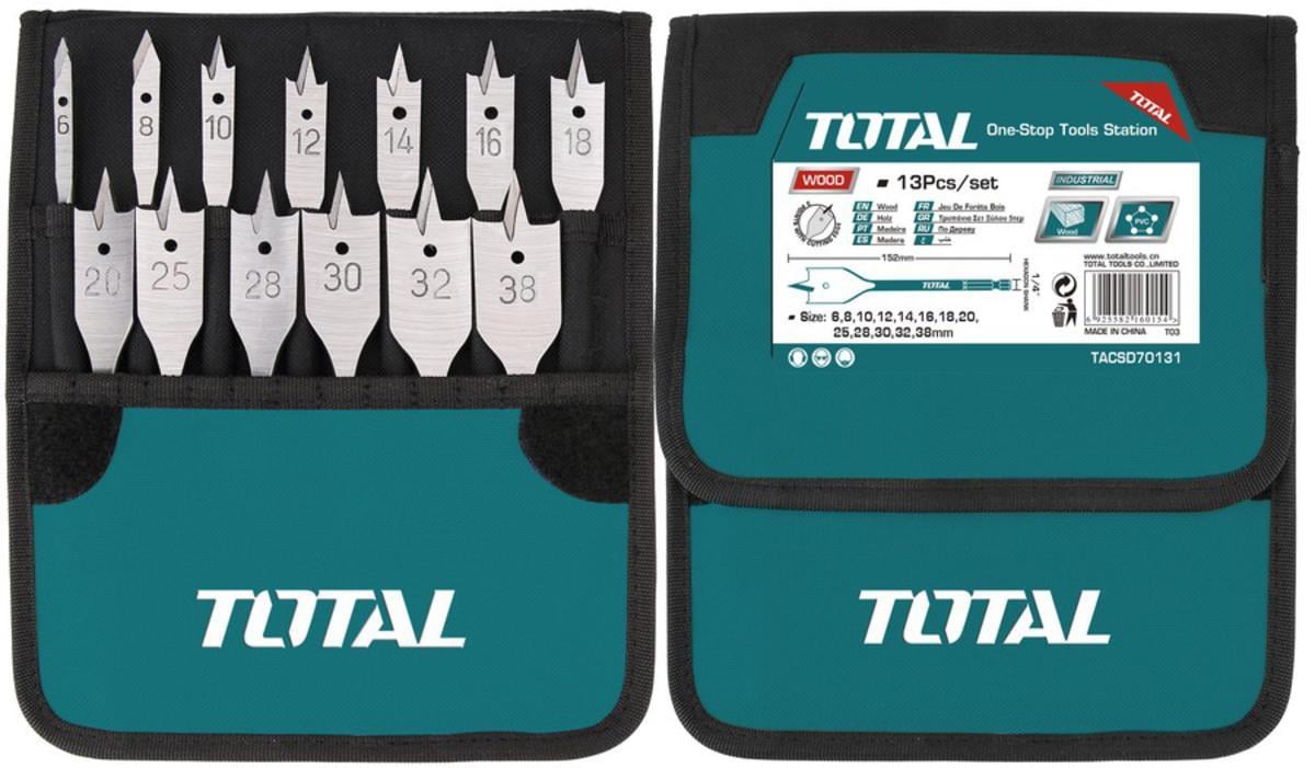 Ahşap DelmeTotal Matkap Ucu Kelebek 6-38Mm 13 Prç/Set