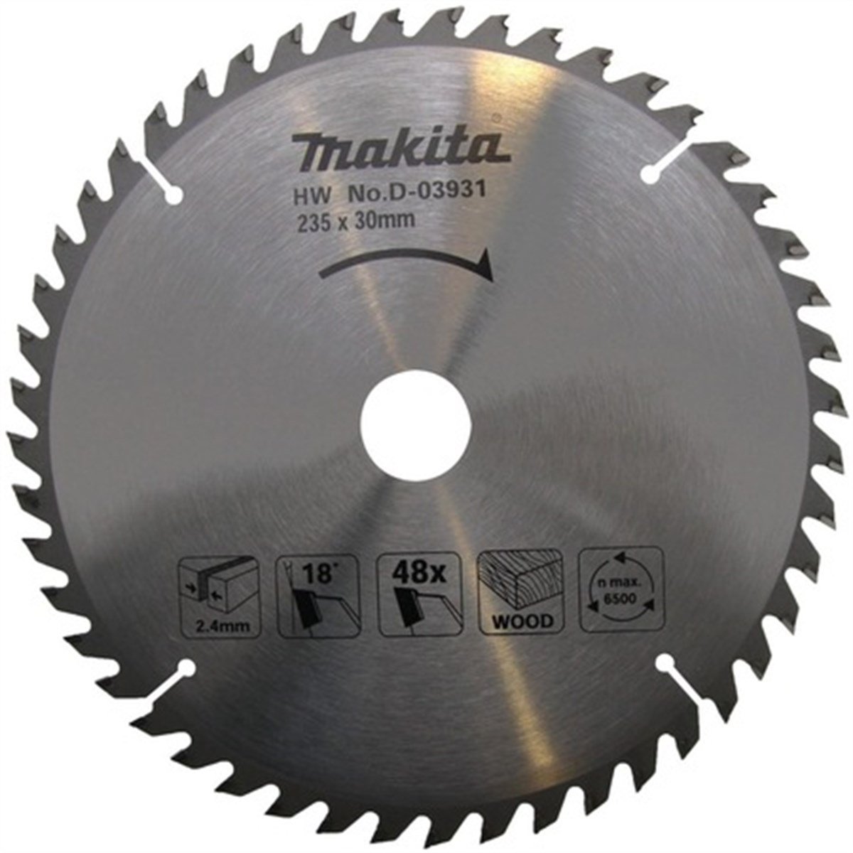 Ahşap Doğrama AksesuarlarıMakita Testere Daire Ahşap 48 Diş 235MM