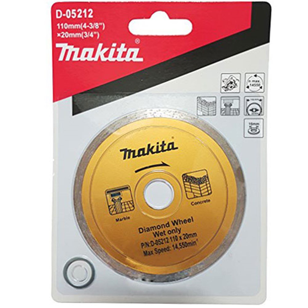 Beton/Seramik KesmeMakita Testere Elmas Spiral Sulu 105MM