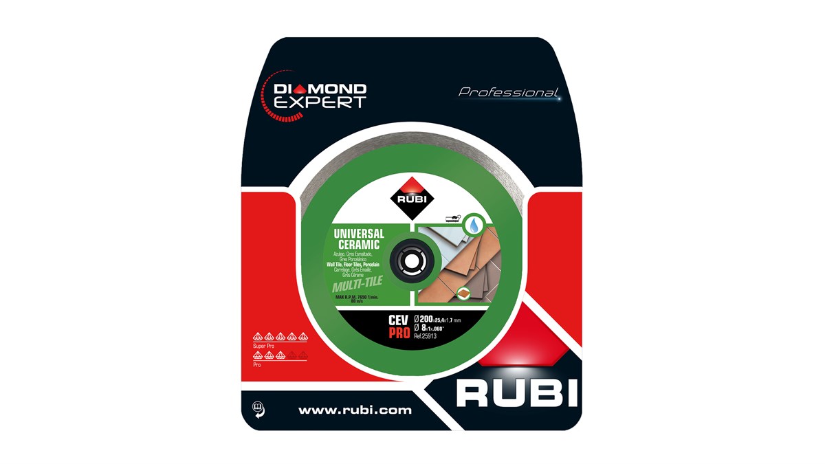 Beton/Seramik KesmeRubi Bıçak Seramik Elmas (Sulu) CEV