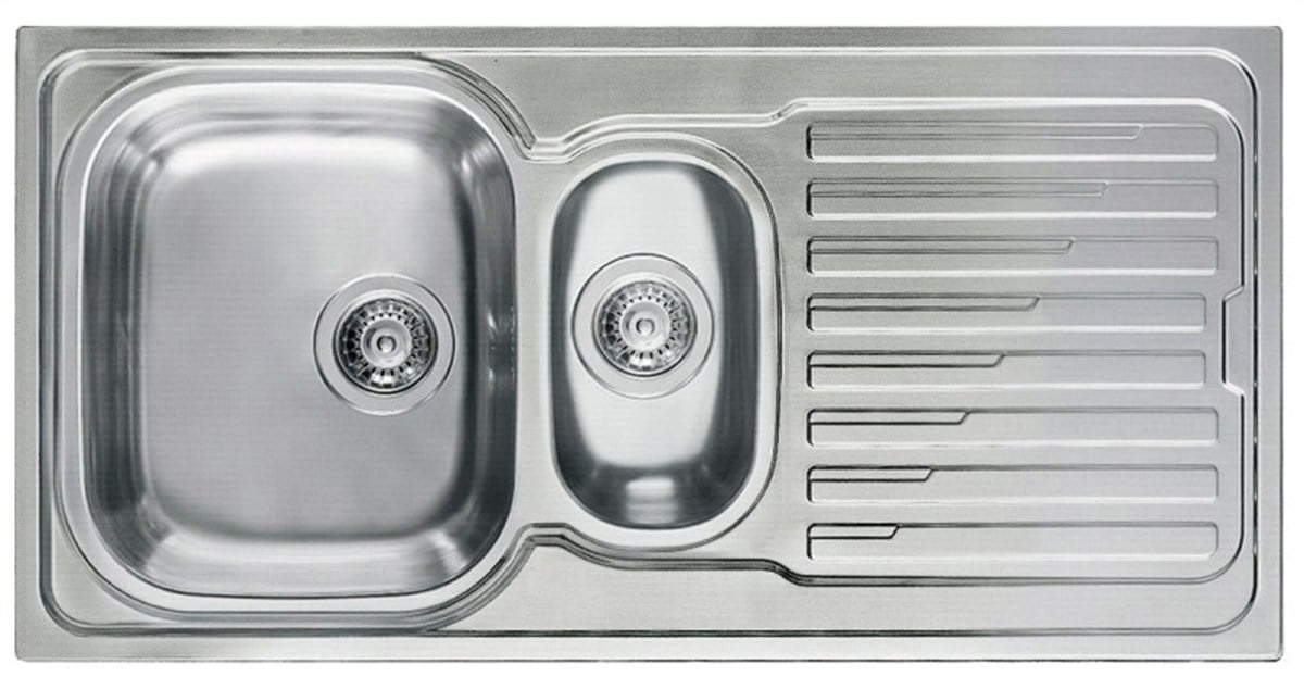 Bir Buçuk GözElleci Çelik Evye Bir Buçuk  Göz River  Satin 100X50