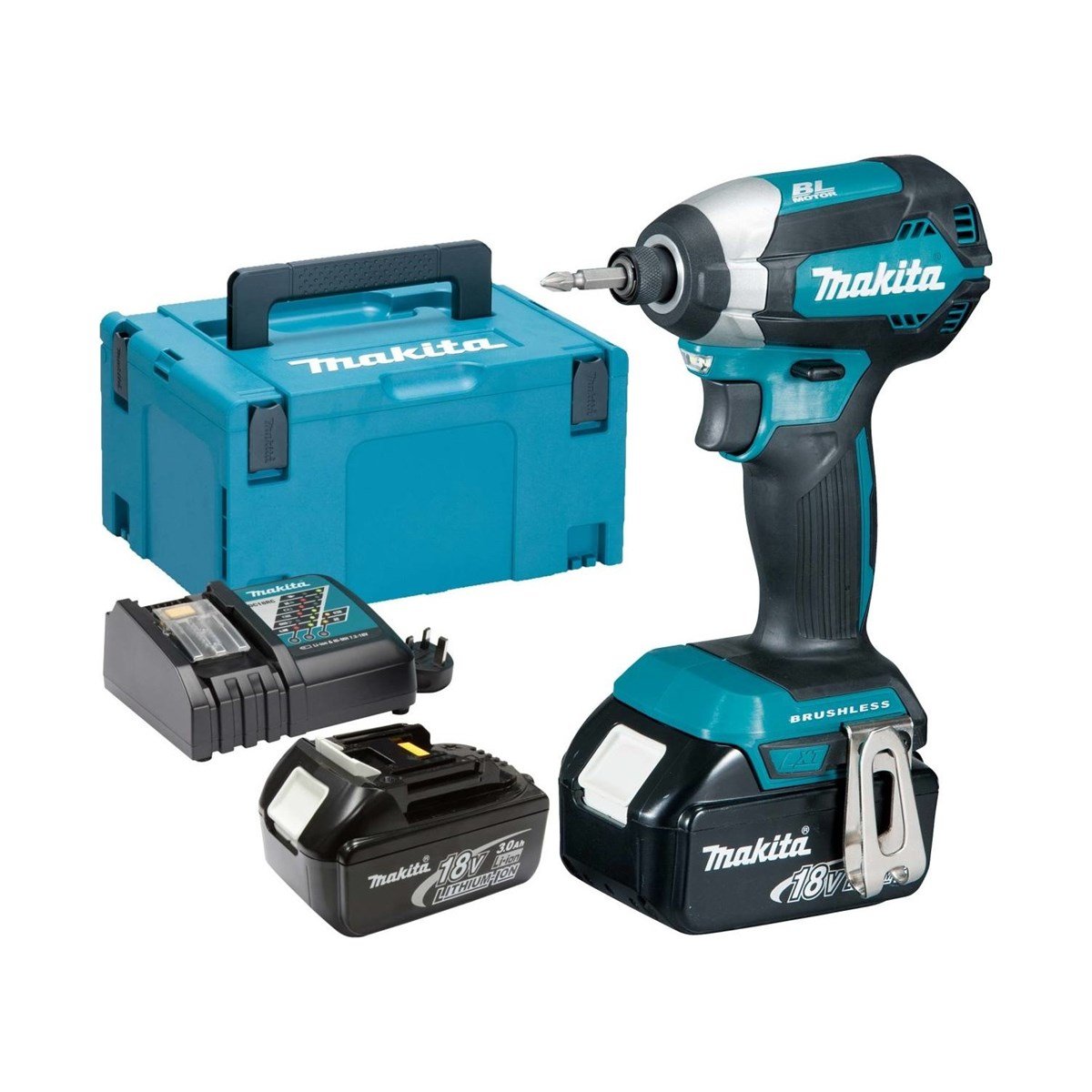 Darbesiz MatkapMakita Darbeli Tornavida Akülü BL 18V Lityum (2 Akü+Şarj+Çanta)