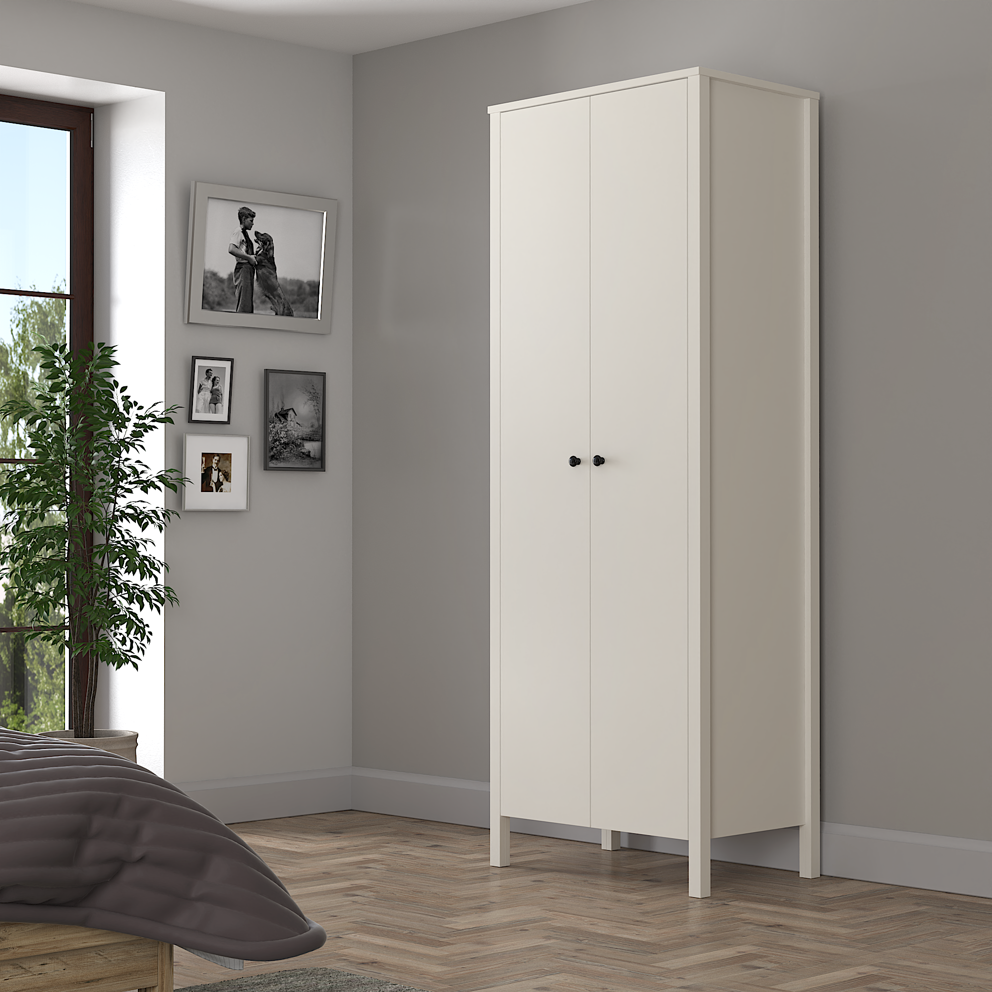 DolapHelen Gardırop Beyaz 70CMx190CMx45CM