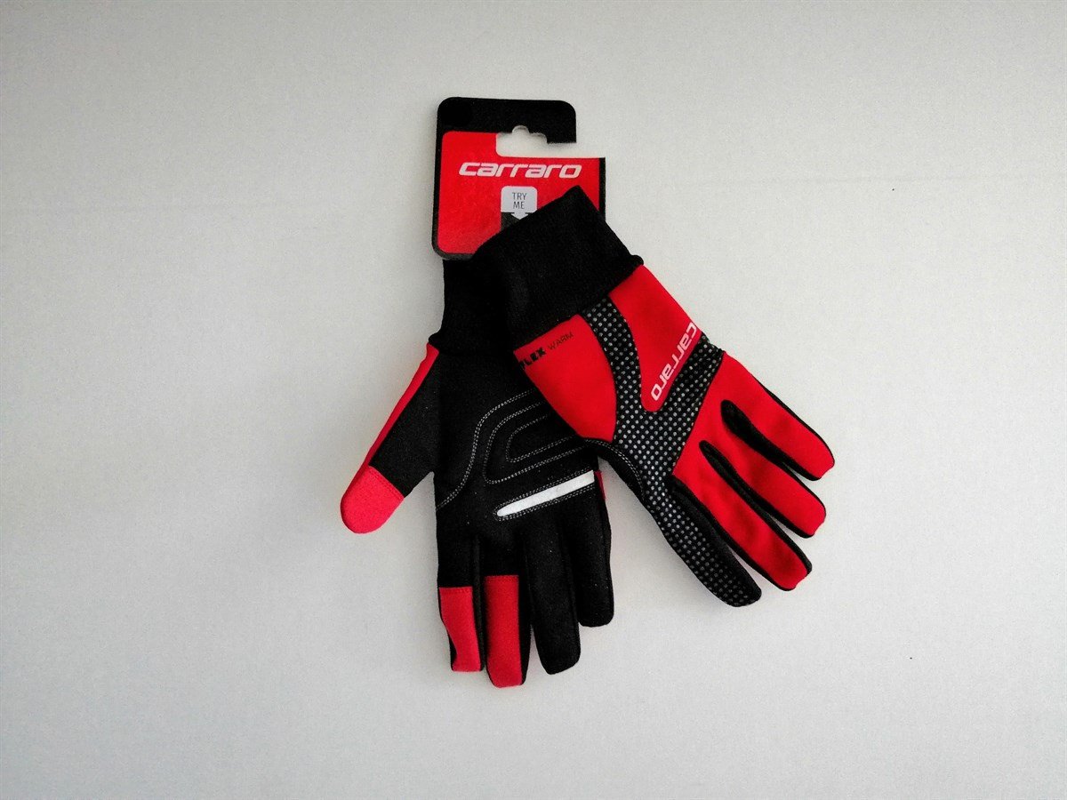 EldivenCarraro Eldiven Carraro Uzun Parmak Siyah