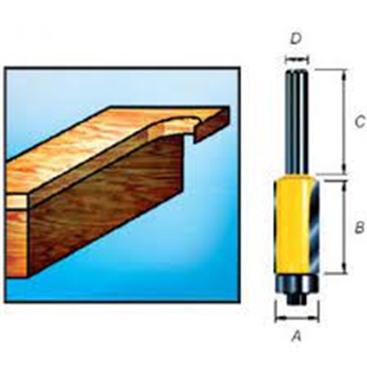 Freze UcuMakita Uç Freze Flush Trim Bit 150261