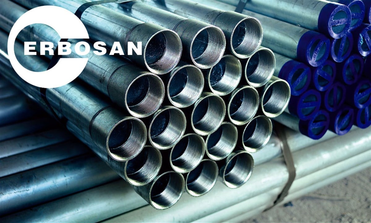 Galvaniz BoruErbosan Galvaniz Kontrüksiyon Boru Dişli Manşonlu 6MT