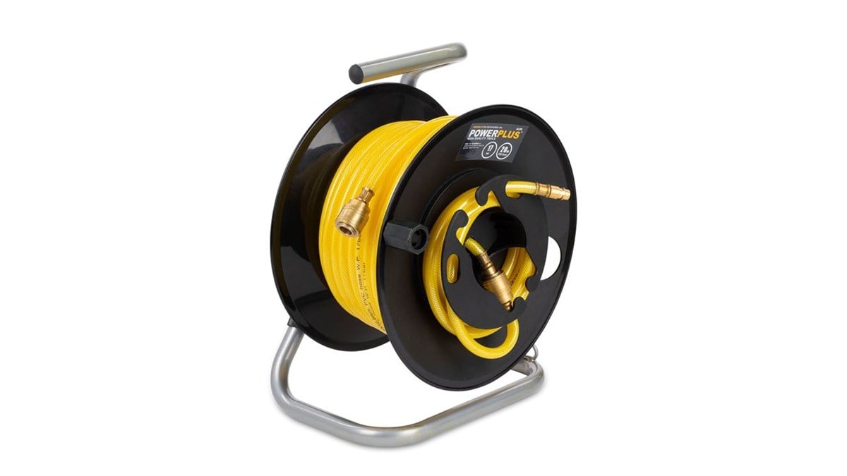 Hava HortumuPowerplus Hava Hortumu Plastik 20M Makaralı