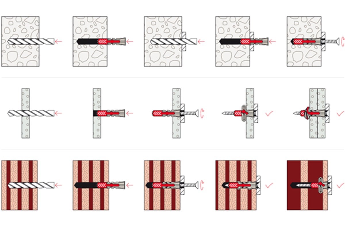 İstasyon ve SehpaDübel ve Vida Seti (8 Adet/PK)