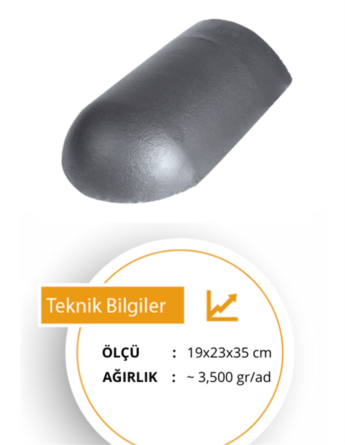 KiremitHatipoğlu Güneş Beton Kiremit Mahya Sonlandırma