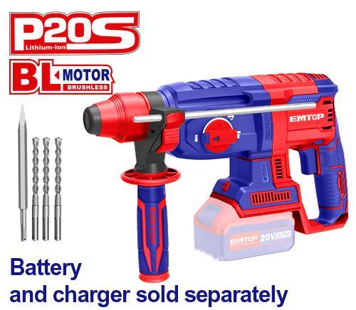 Kırıcı/DeliciEmtop Akülü Matkap Kırıcı/Delici 20V SDS-MAX 26MM (Sadece Alet)