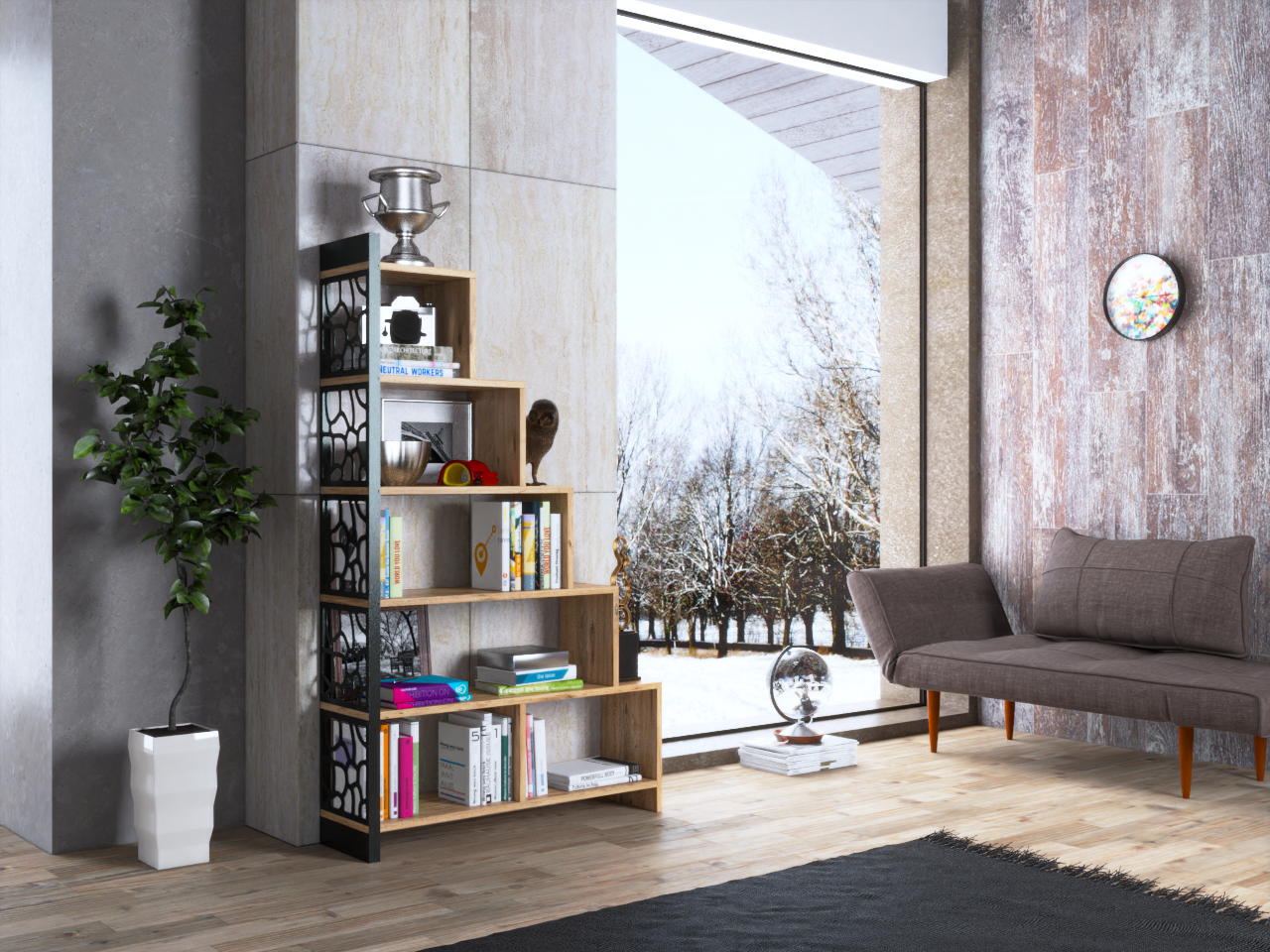 KitaplıkIndependent Kitaplık Atlantik Çam 120CMx145CMx25CM