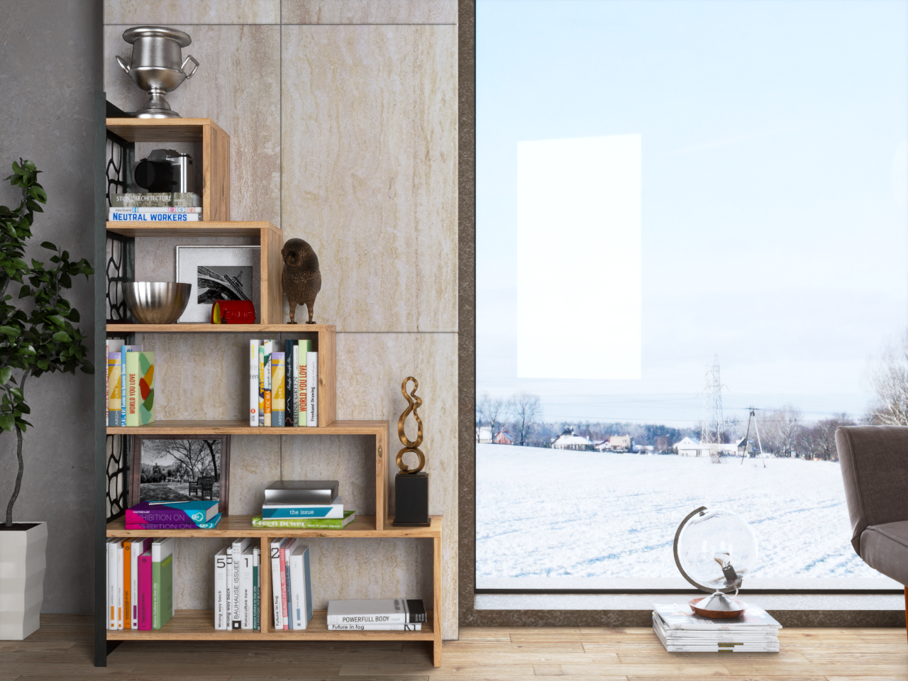 KitaplıkIndependent Kitaplık Atlantik Çam 120CMx145CMx25CM