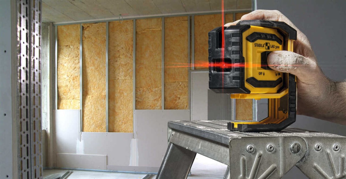 Lazer HizalamaStabila Lazer Çapraz Çizgi + Eksen Noktası 360 Derece LAX 300