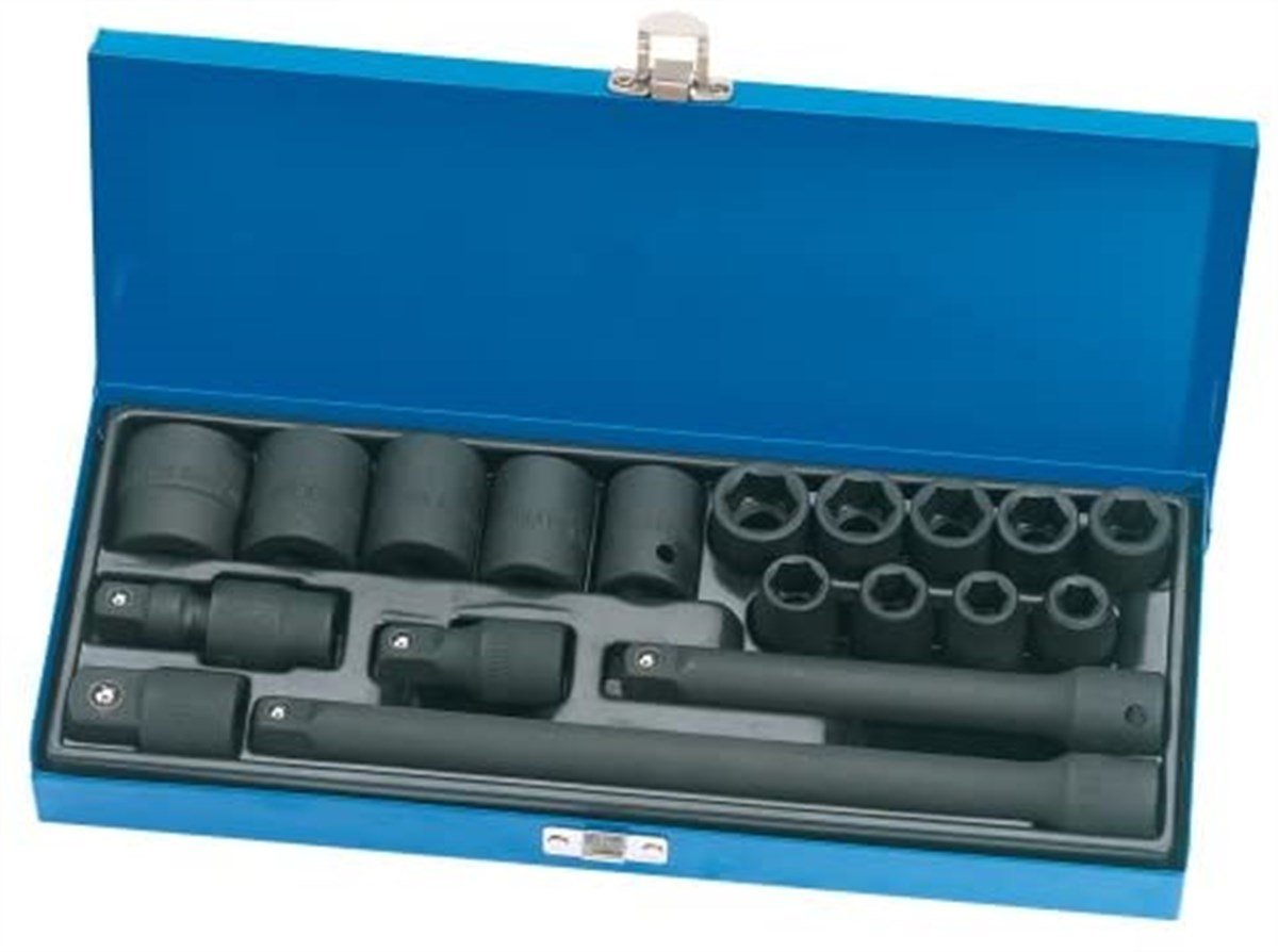 Lokma Anahtar 6 KöşeDraper Lokma Anahtar Seti Darbeli 6 Nokta 19 Parca 1/2