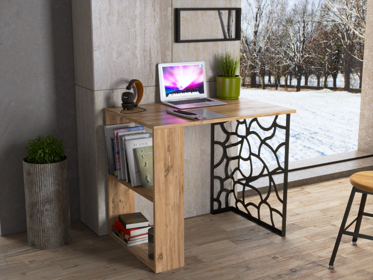 MasaIndependent Çalışma Masası Atlantik Çam 90CMx75CMx60CM