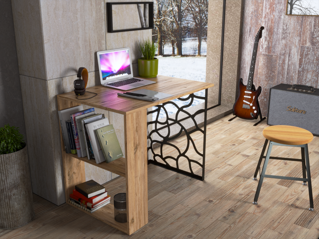 MasaIndependent Çalışma Masası Atlantik Çam 90CMx75CMx60CM