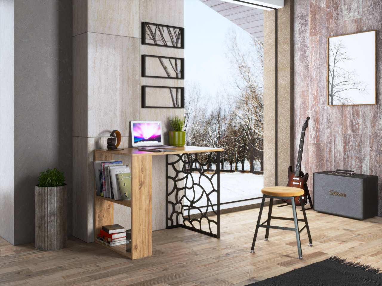 MasaIndependent Çalışma Masası Atlantik Çam 90CMx75CMx60CM