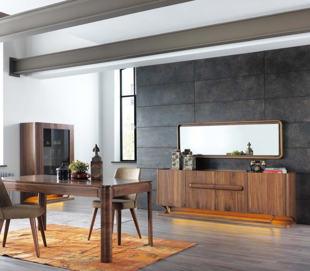 MDF LevhalarWoodlent Mdf Doğal Kaplama 210x280CM Hareli Ceviz/Astar Kayın