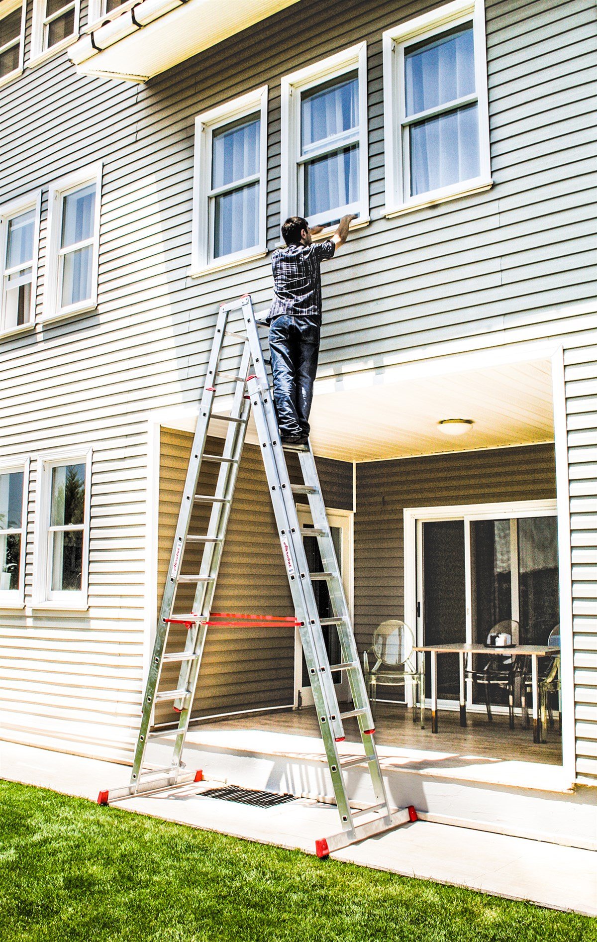 MerdivenlerAkrobat Merdiven Çift Sürgülü A Tipi