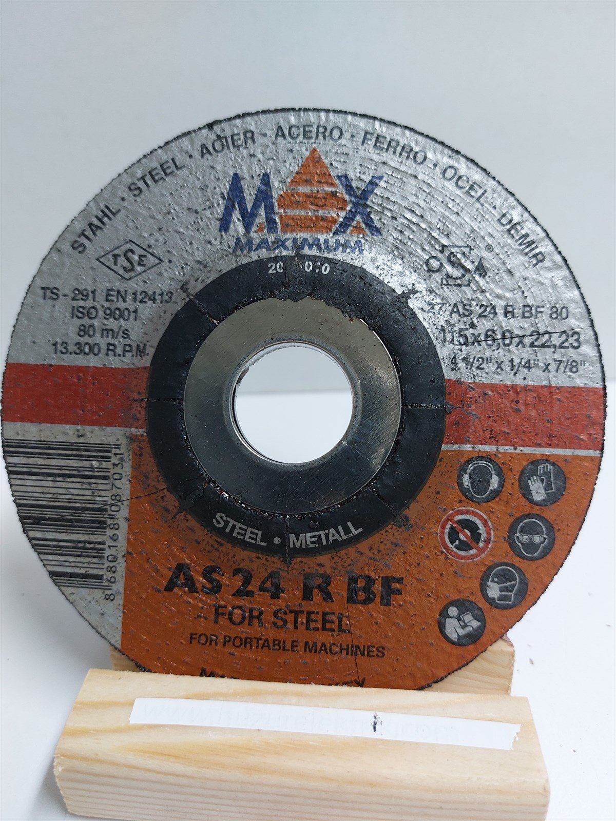 Metal Taşlama/KesmeMax-SF Demir Yontucu 115MMX6MMX22.23MM T 27 Depressed