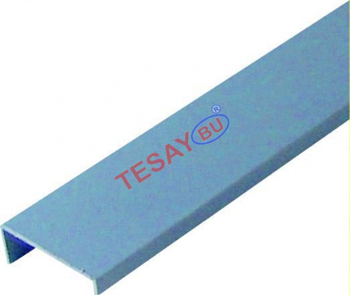 Mobilya GurubuTesay Alüminyum Köşeli U Kapama 2.5MT Mat Krom