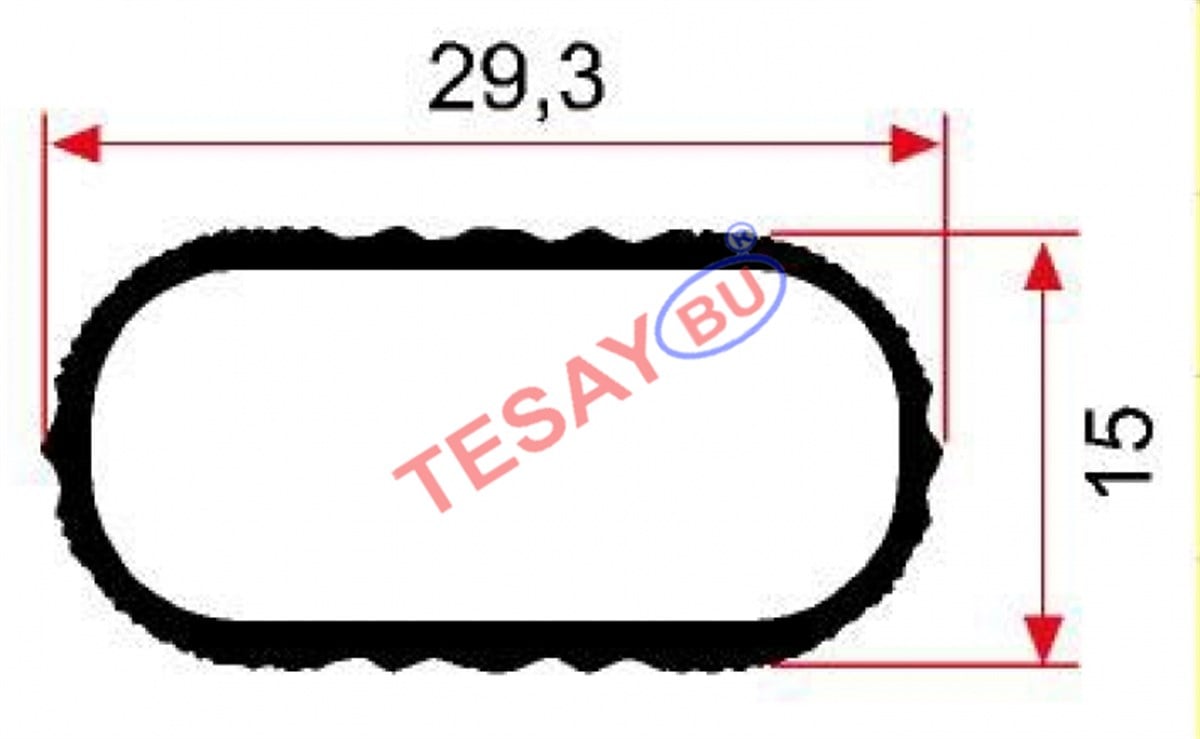 Mobilya GurubuTesay Oval Askı Borusu Alüminyum