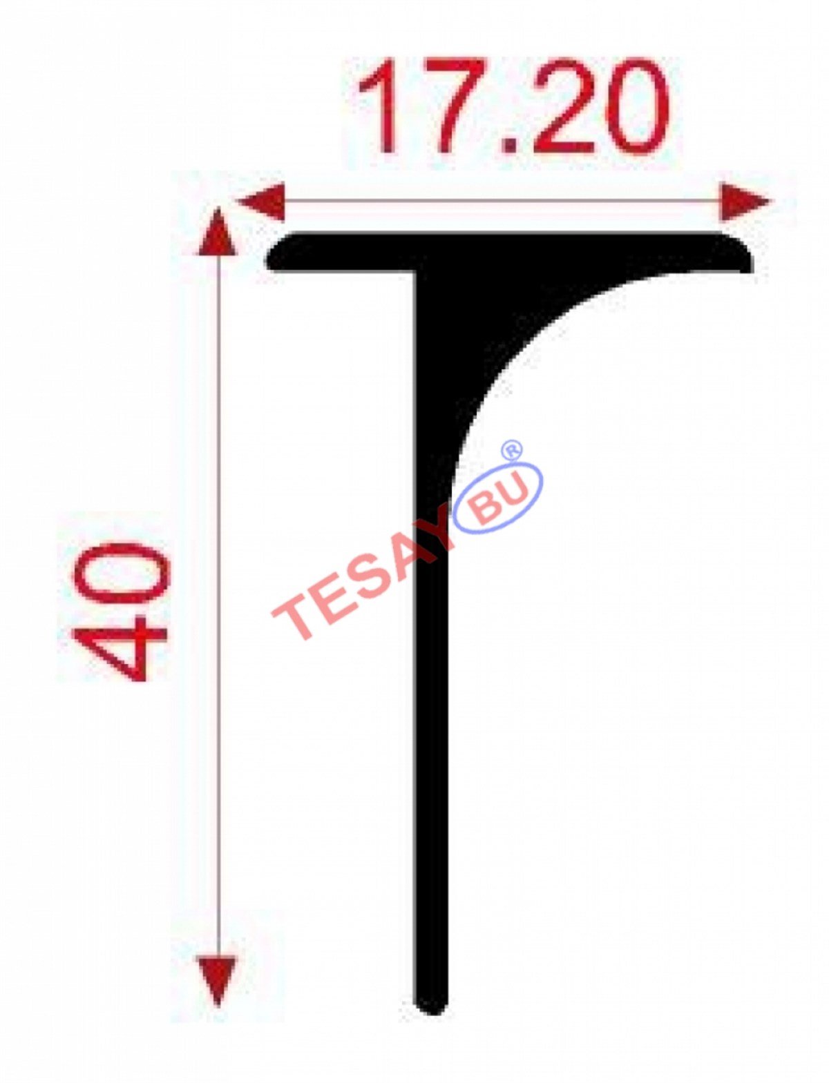 Mobilya GurubuTesay Tezgah Ara Çıta 4CMx60CM (Dik Kesim)